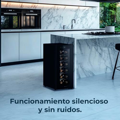 Thumbnail 4 de Cecotec Vinoteca Bolero GrandSommelier 1250 CoolCrystal: bodega para 12 botellas con enfriamiento termoeléctrico y control táctil