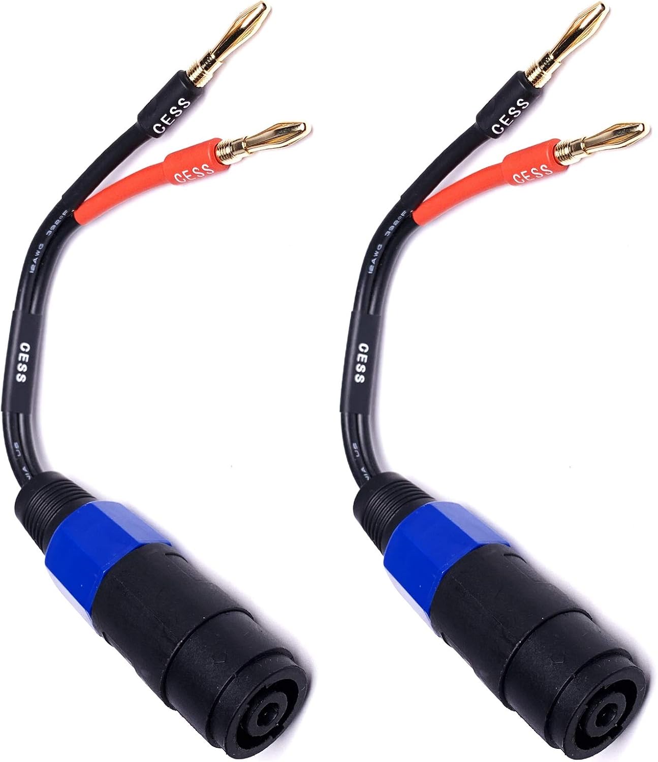 Detalle de CNCESS バナナ-スピコンメスアダプター 12AWG、4mmバナナ端子・2本セット
