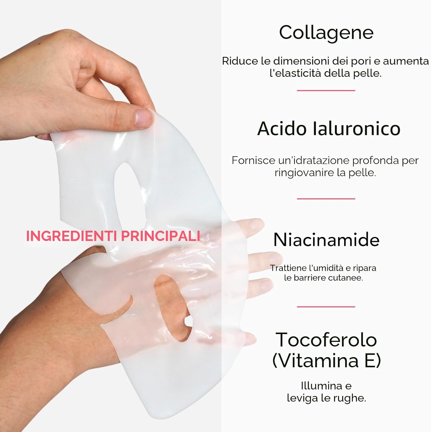Thumbnail 6 de Masque al Collagène con Curcuma e Niacinamide – Idratante, Illuminante e Anti-age (6 pezzi)