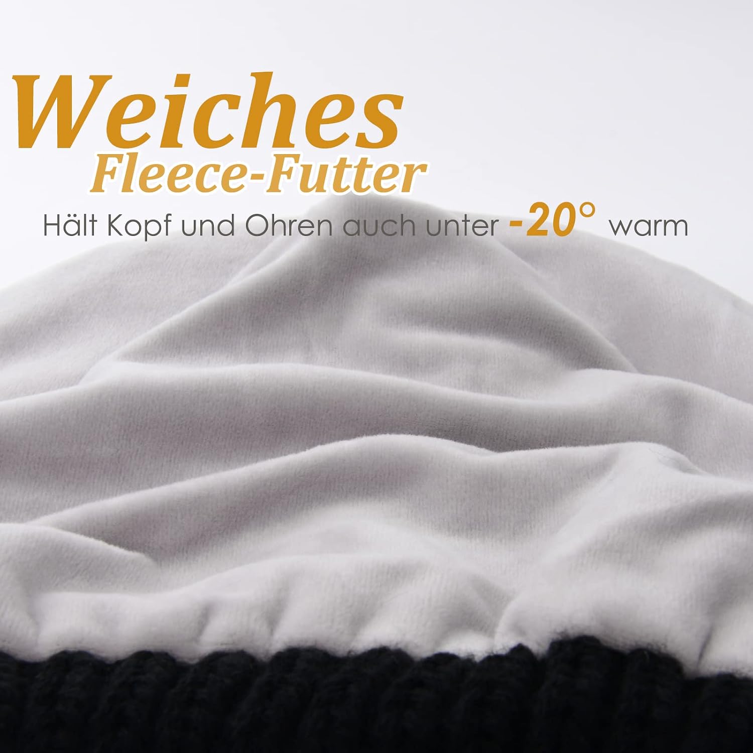 Detalle 2 de FURTALK Damen Beanie Warme Strickmütze