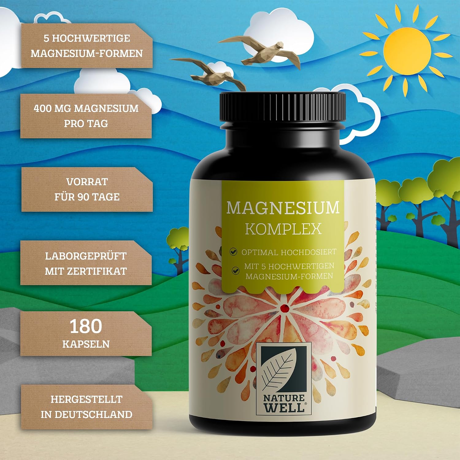 Thumbnail 1 de NatureWell Magnesium Komplex 180 Kapseln