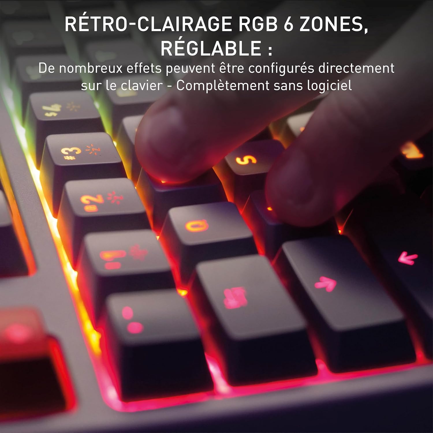 Thumbnail 4 de Cherry XTRFY K4V2 TKL – Clavier de jeu filaire compact AZERTY avec rétroéclairage RGB