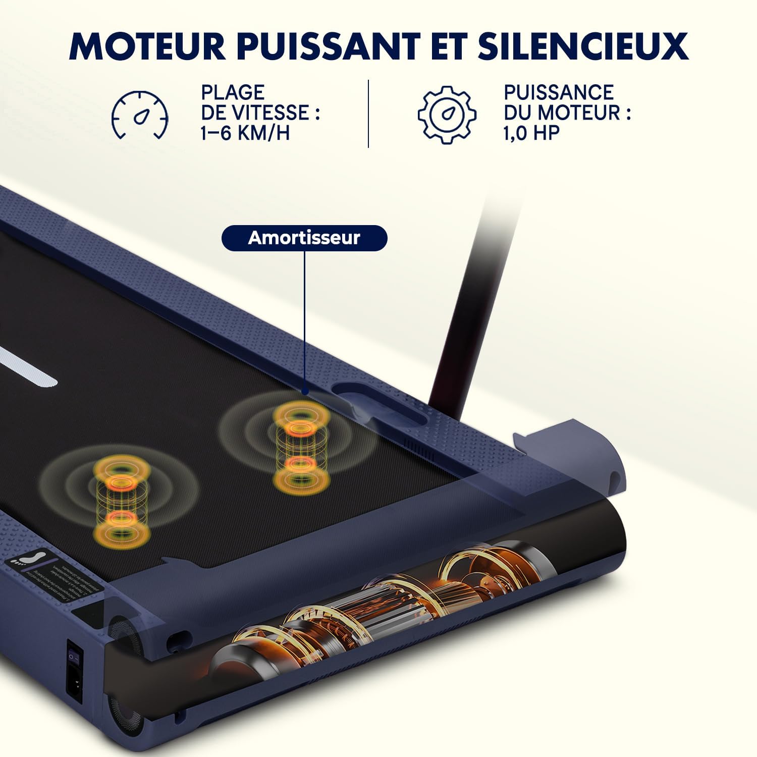 Thumbnail 3 de Squatz Tapis de Marche 2-en-1 avec Plateforme Vibrante: compact et silencieux pour bureau et maison