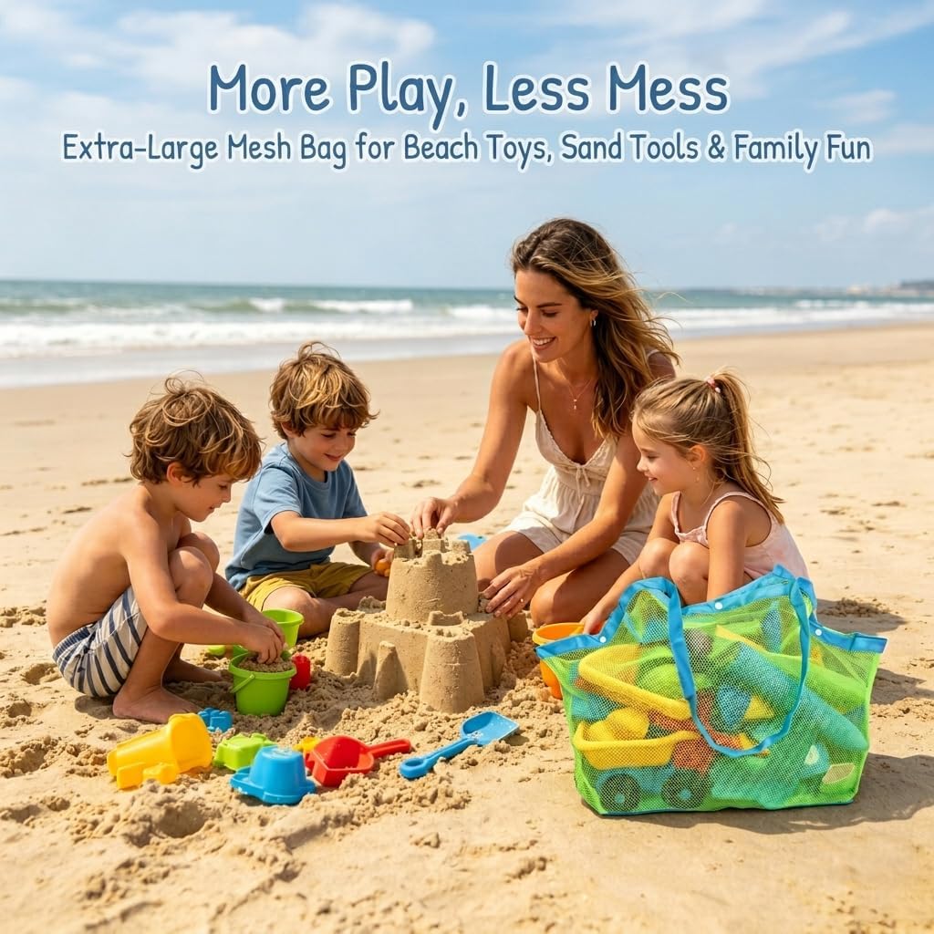 Thumbnail 2 de SupMLC Mesh Extra Large Beach Bag: XL Mesh Tote for Toys, Towels, and Sand