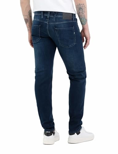 Detalle de Replay Anbass Slim-Fit Jeans mit Power Stretch – Dark Blue 007-1, 34W/32L