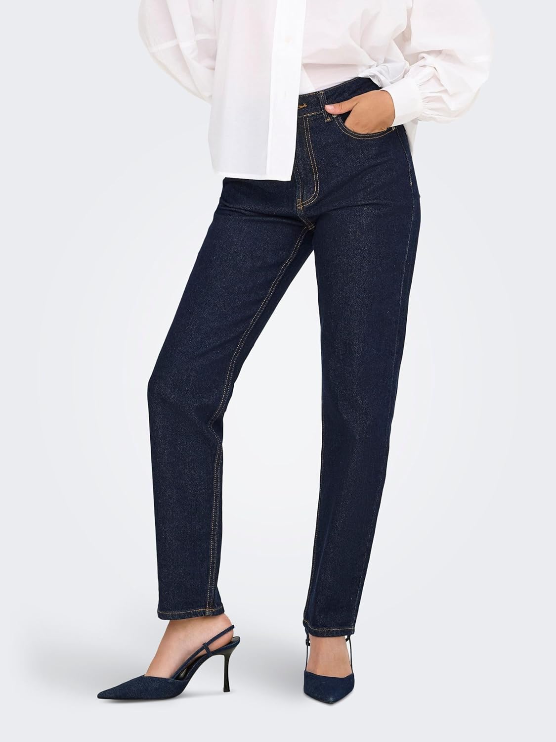 Thumbnail 1 de ONLY Onlemily HW Straight Ank Mae334 Noos: jeans dritti in cotone con elastan
