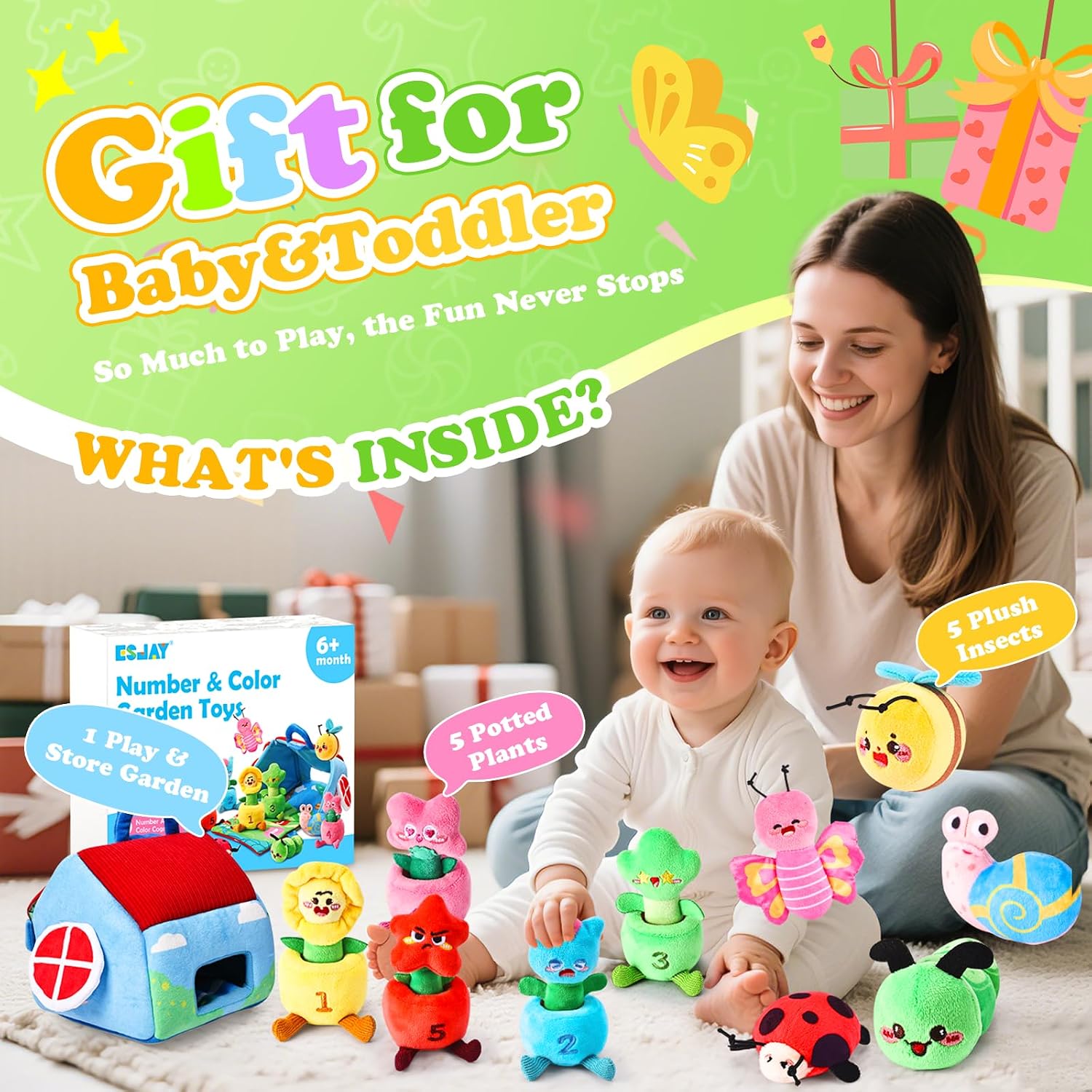 Thumbnail 5 de Esjay Montessori Garden Plants & Bugs Toddler Toy (12–18 Months)
