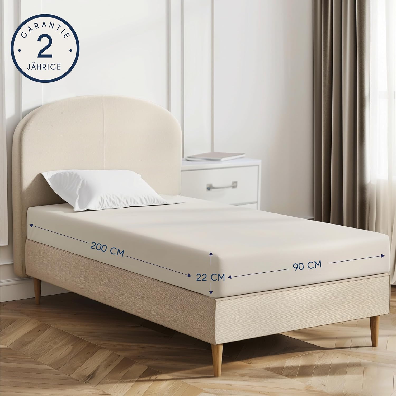 Detalle 2 de Dreamzie Spannbettlaken 90x190/200 cm Jersey