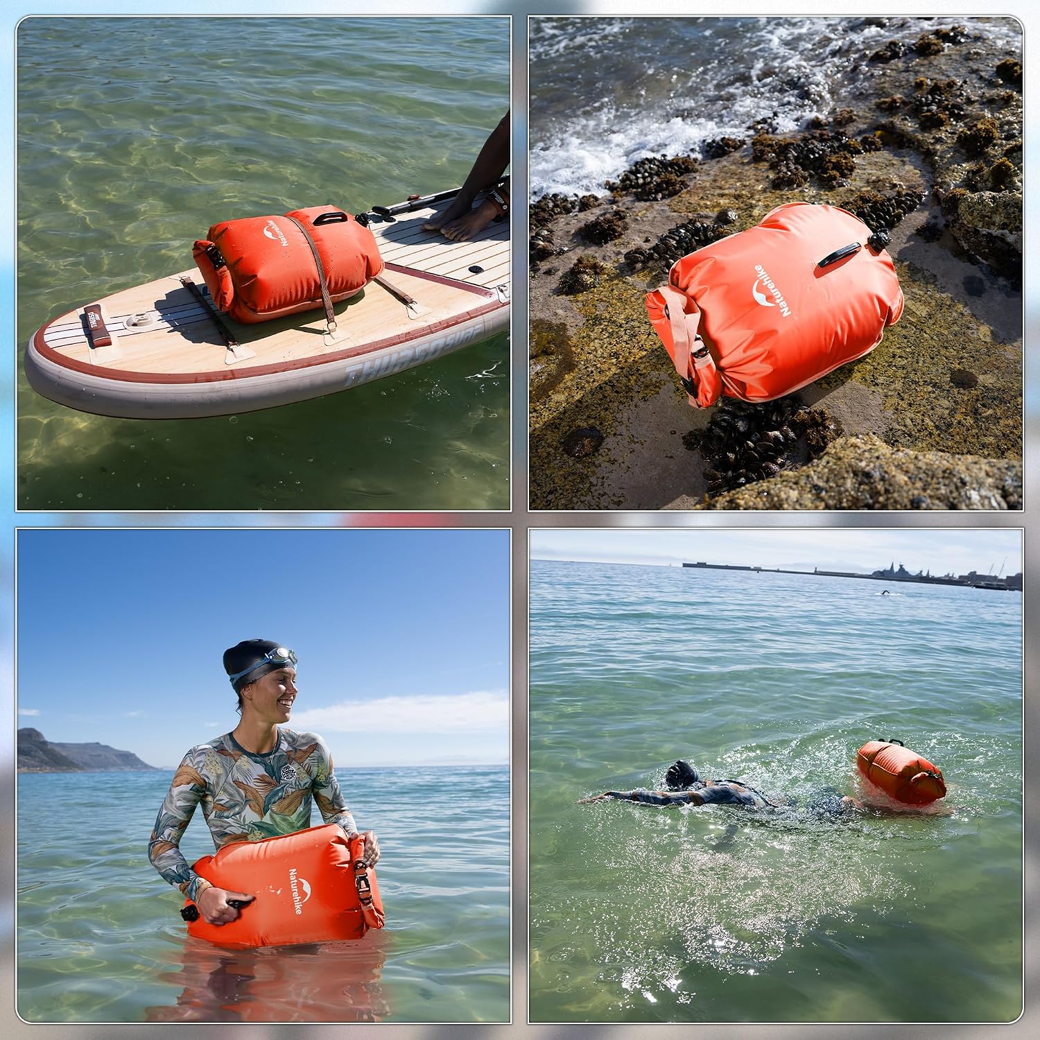 Thumbnail 6 de Naturehike NH17S001-G 25 L Roll-Top Dry Bag, PVC, Orange