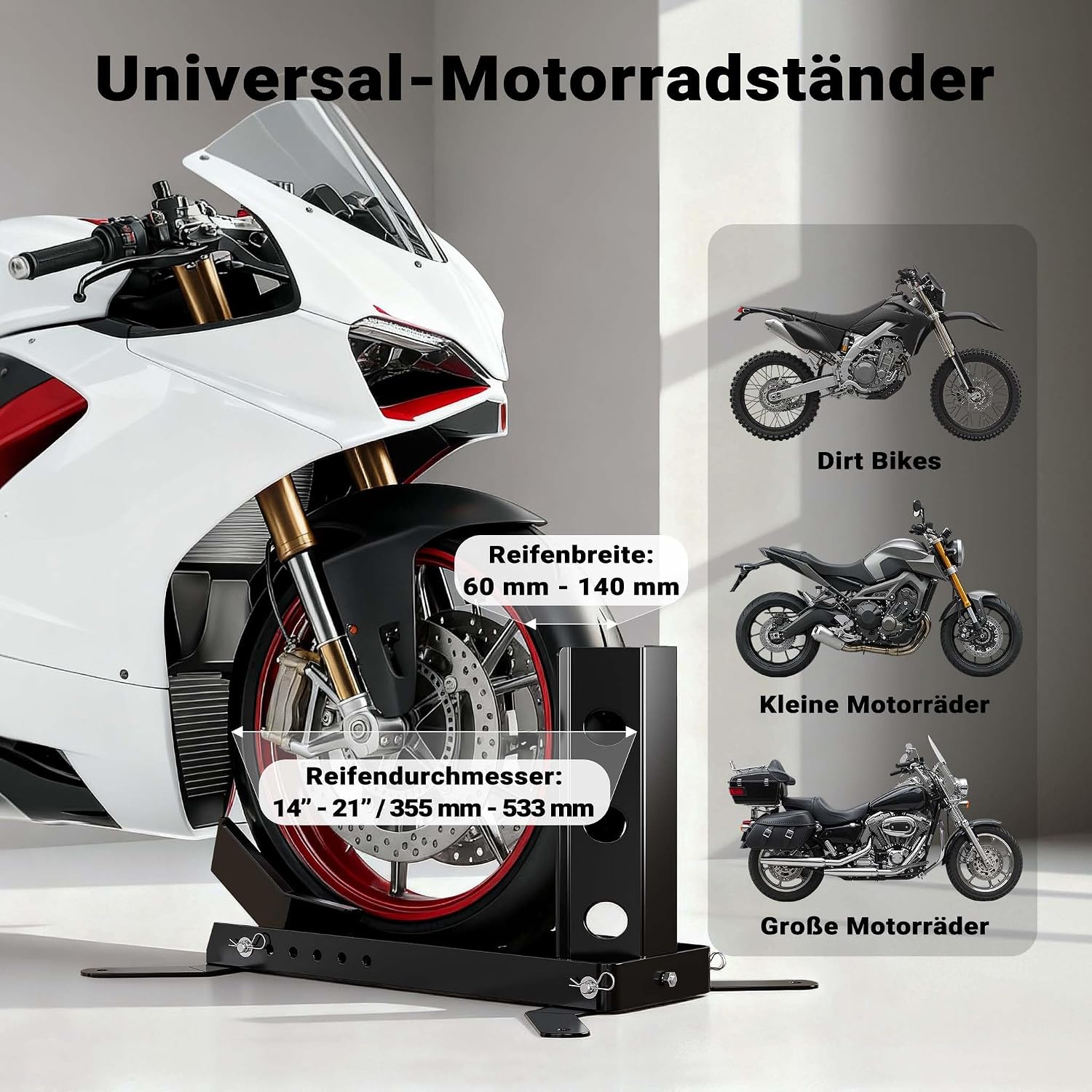 Thumbnail 3 de Wiltec Motorradständer bis 450kg Ø14-21
