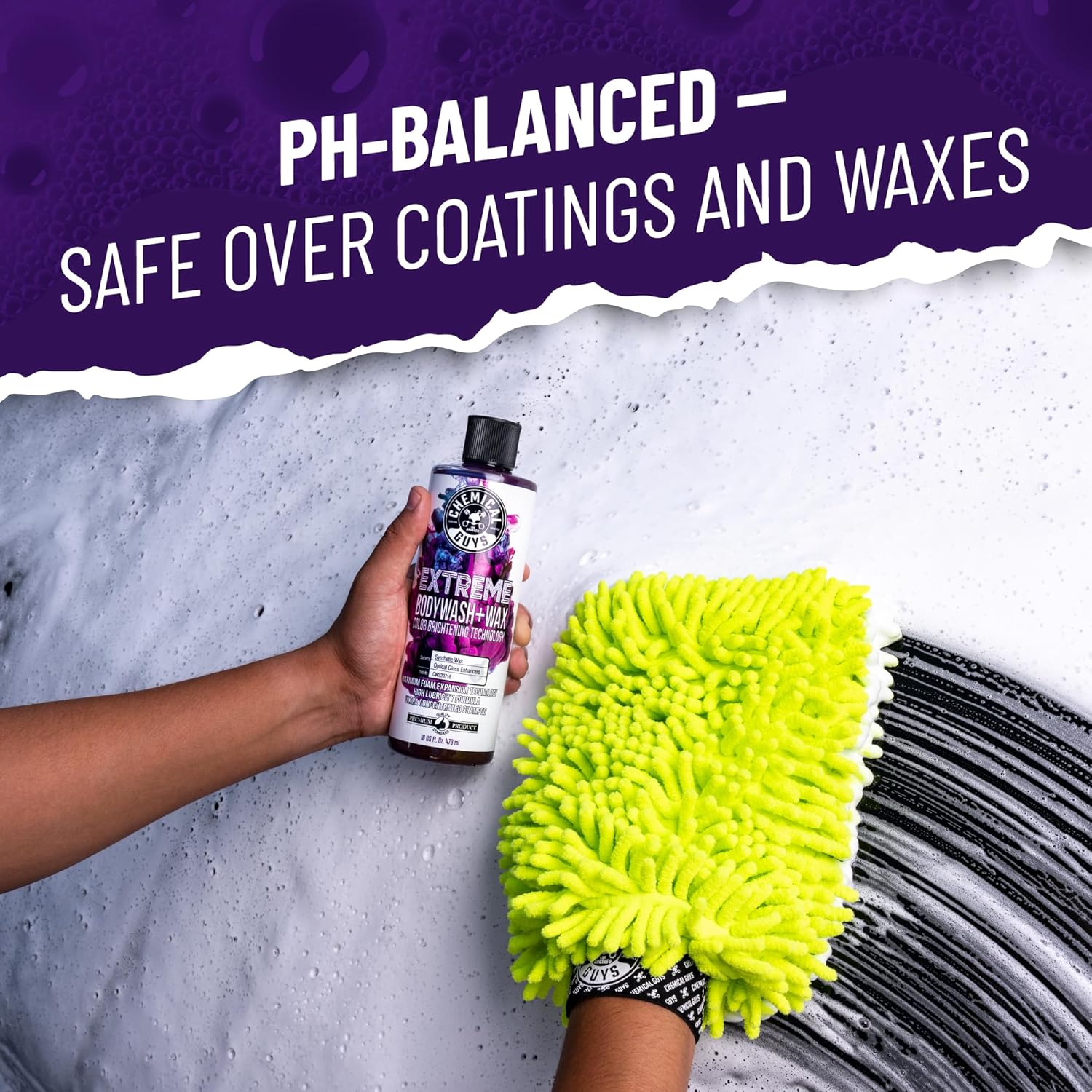 Thumbnail 5 de Chemical Guys Extreme Bodywash & Wax Foaming Car Wash Soap – 128 oz, Grapes Scent