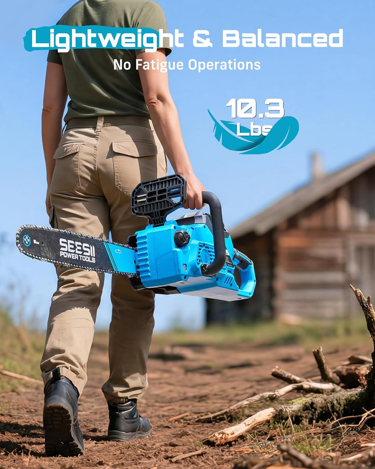 Thumbnail 6 de SEESII M16 Ace 40V Cordless Chainsaw, 16-Inch Bar, Brushless Motor