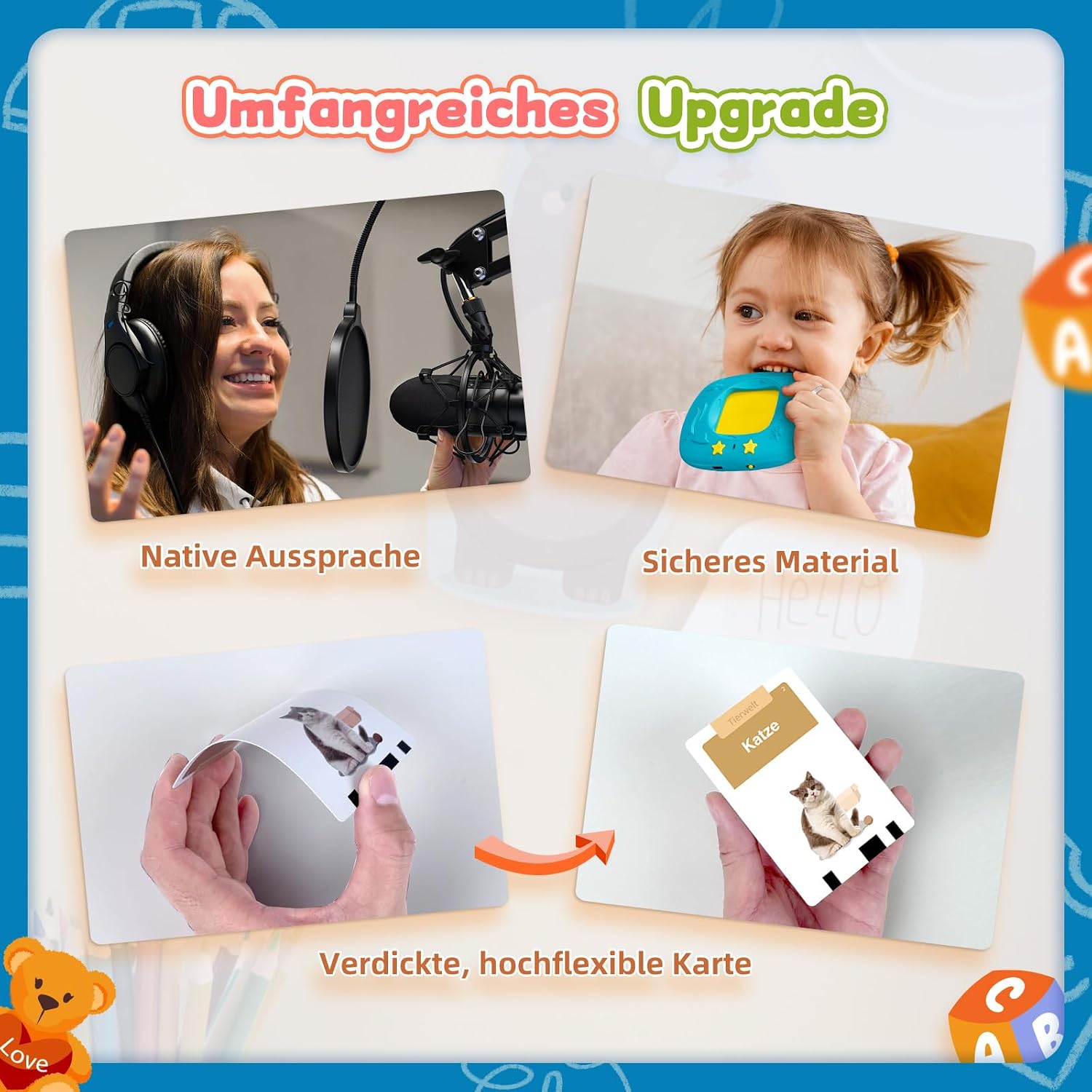 Thumbnail 3 de HOMESTEC Lernkarten ab 2 Jahre Deutsche Sprechkarten