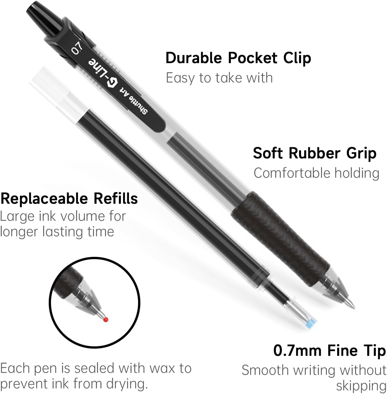 Thumbnail 1 de Lineon 46 penne gel nere 20+26 ricariche 🖊️