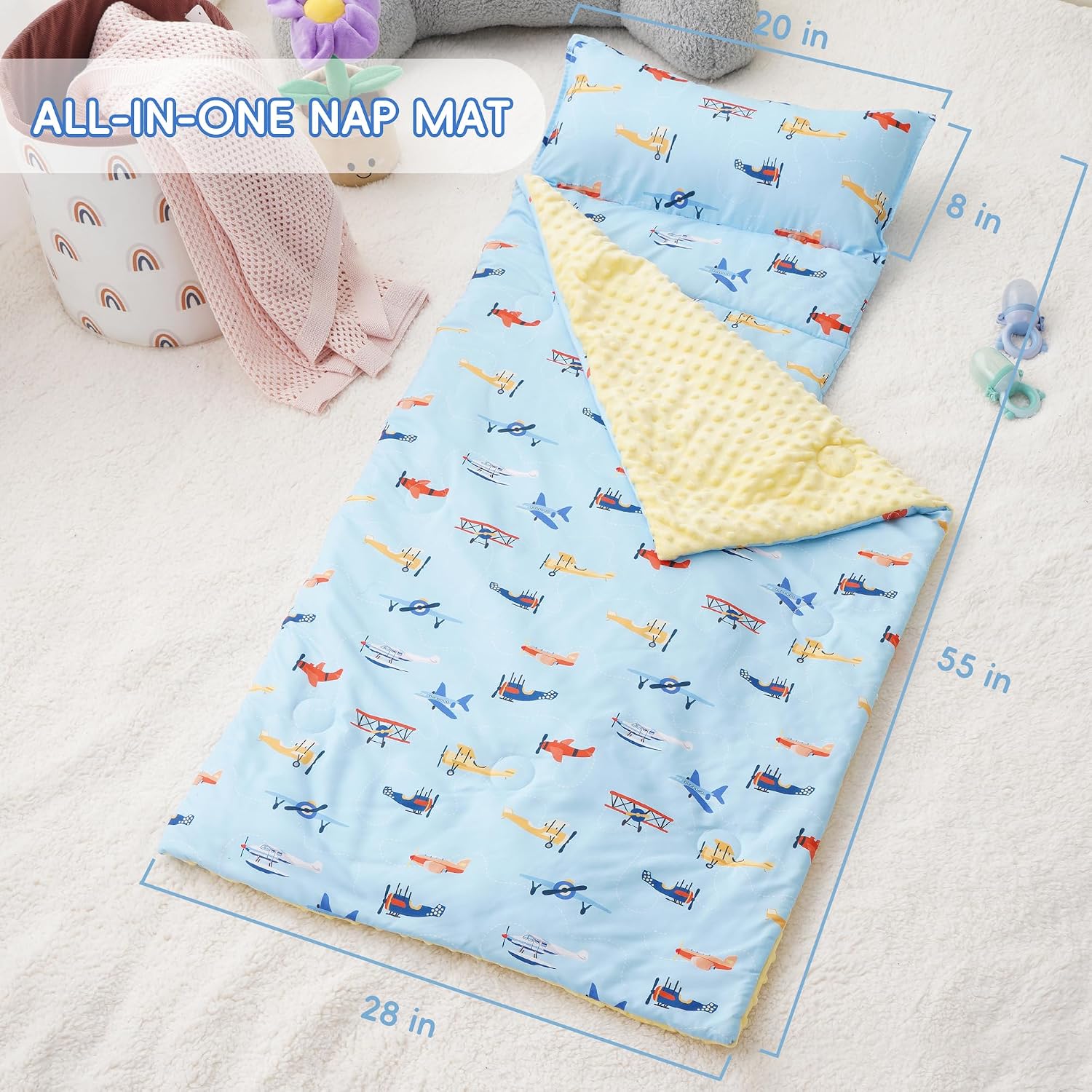 Detalle de Bunnikins & Clover BSC20711 Toddler Nap Mat with Removable Pillow