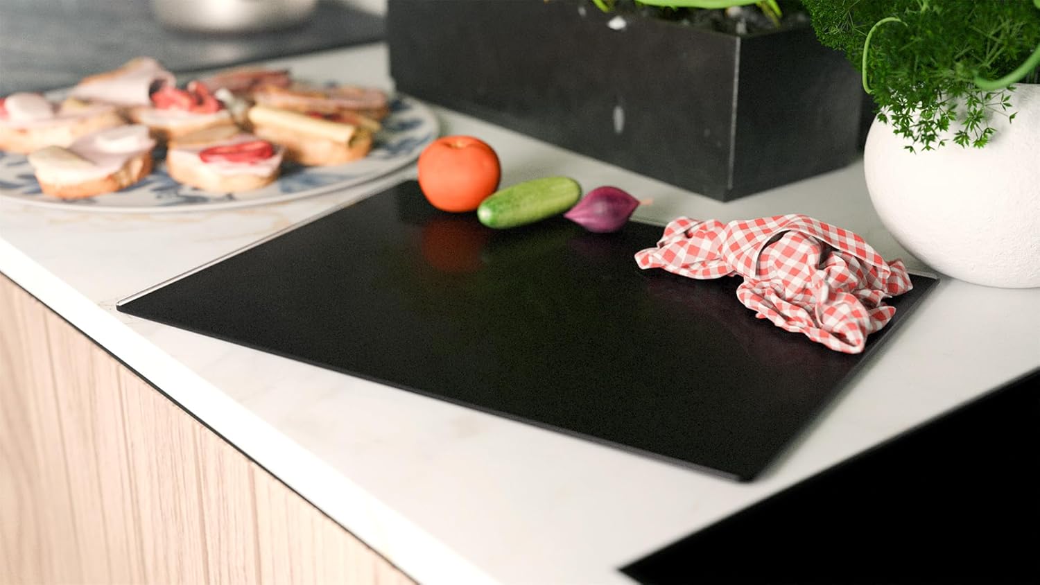 Detalle de ALLboards Glass Chopping Board Black Classic 30x40cm