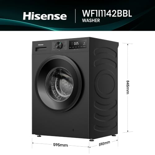 Detalle 2 de Hisense WF1I1142BBL 11kg Freestanding Washing Machine