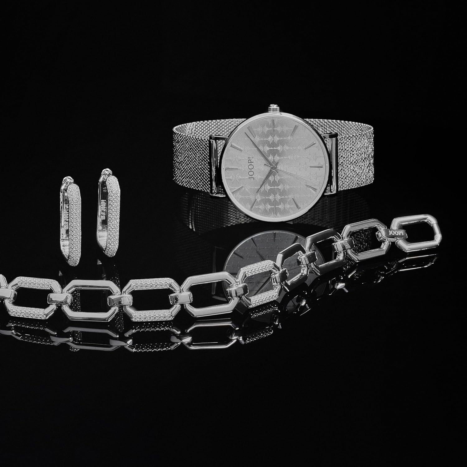 Thumbnail 3 de JOOP! Halskette aus 925 Sterling Silber – Damenkette mit Zirkonia, rhodiniert, 12 mm Breite