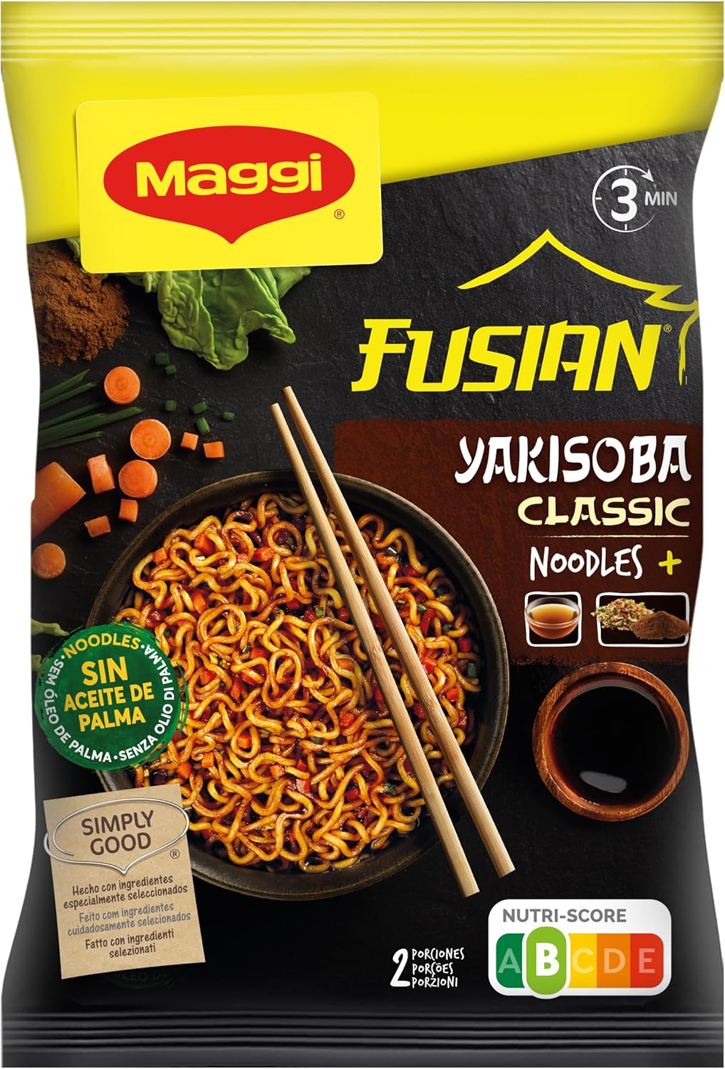 Thumbnail 2 de MAGGI Fusian Yakisoba Classic 🍜 Pack 8 x 120g