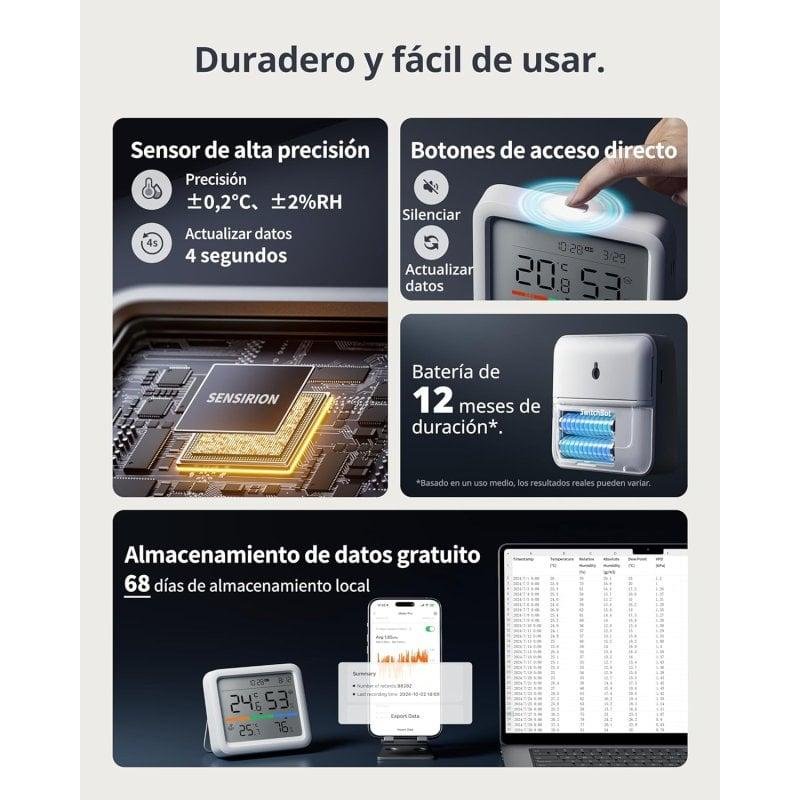 Detalle de Estación Meteorológica SwitchBot Meter Pro con Pantalla 9,2 cm