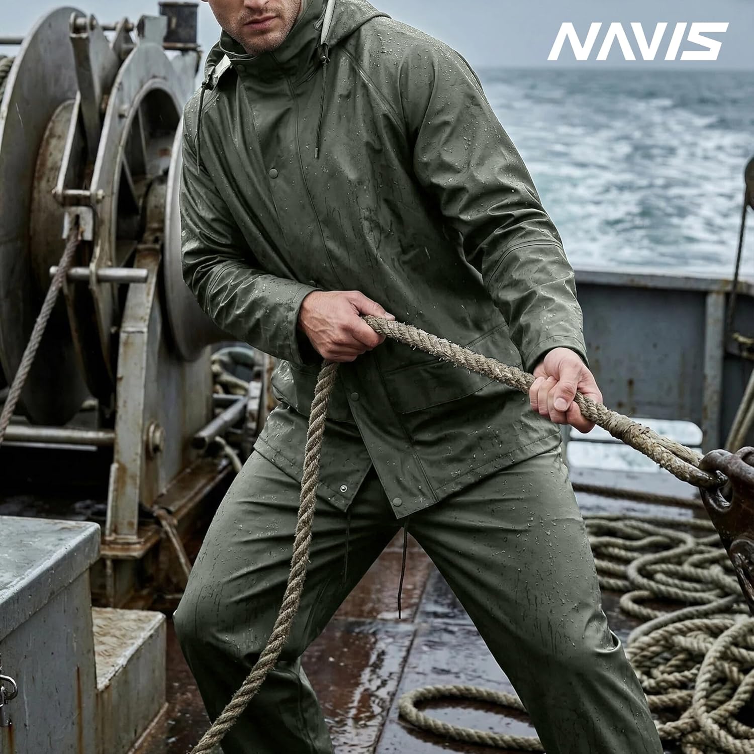 Thumbnail 1 de Men's PRO Workwear 3-Piece Waterproof PU Rain Suit NW03