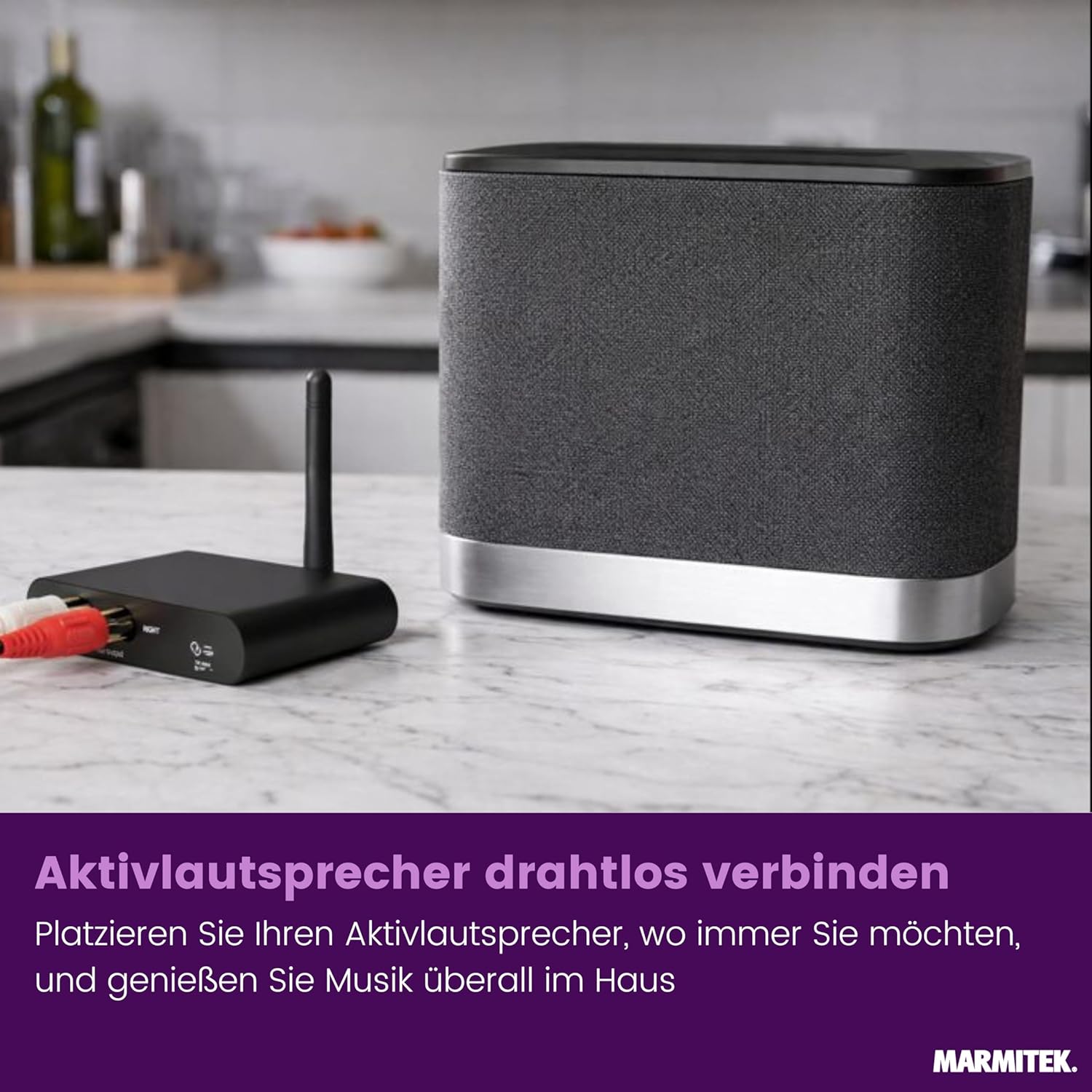 Detalle 2 de Marmitek Audio Anywhere 630 – Drahtloser Audio Sender/Empfänger für TV-Sound
