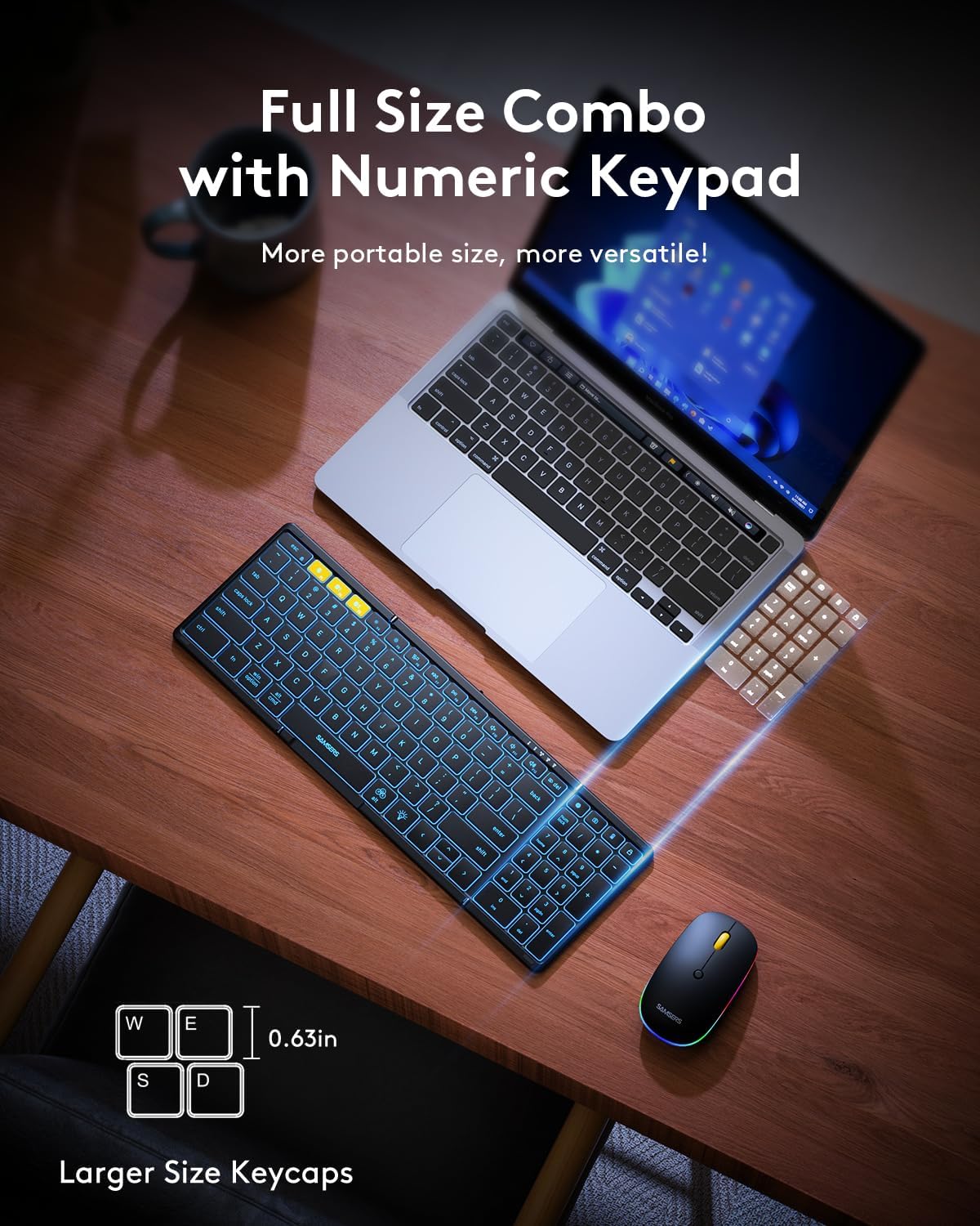 Detalle 2 de Samsers Foldable Keyboard 13.5x4.5 in ⌨