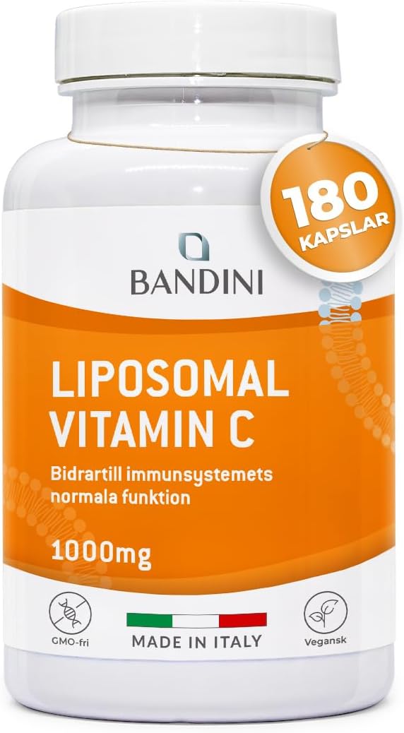 Detalle de BANDINI Liposomal Vitamin C – 1 000 mg, 180 veganska kapslar