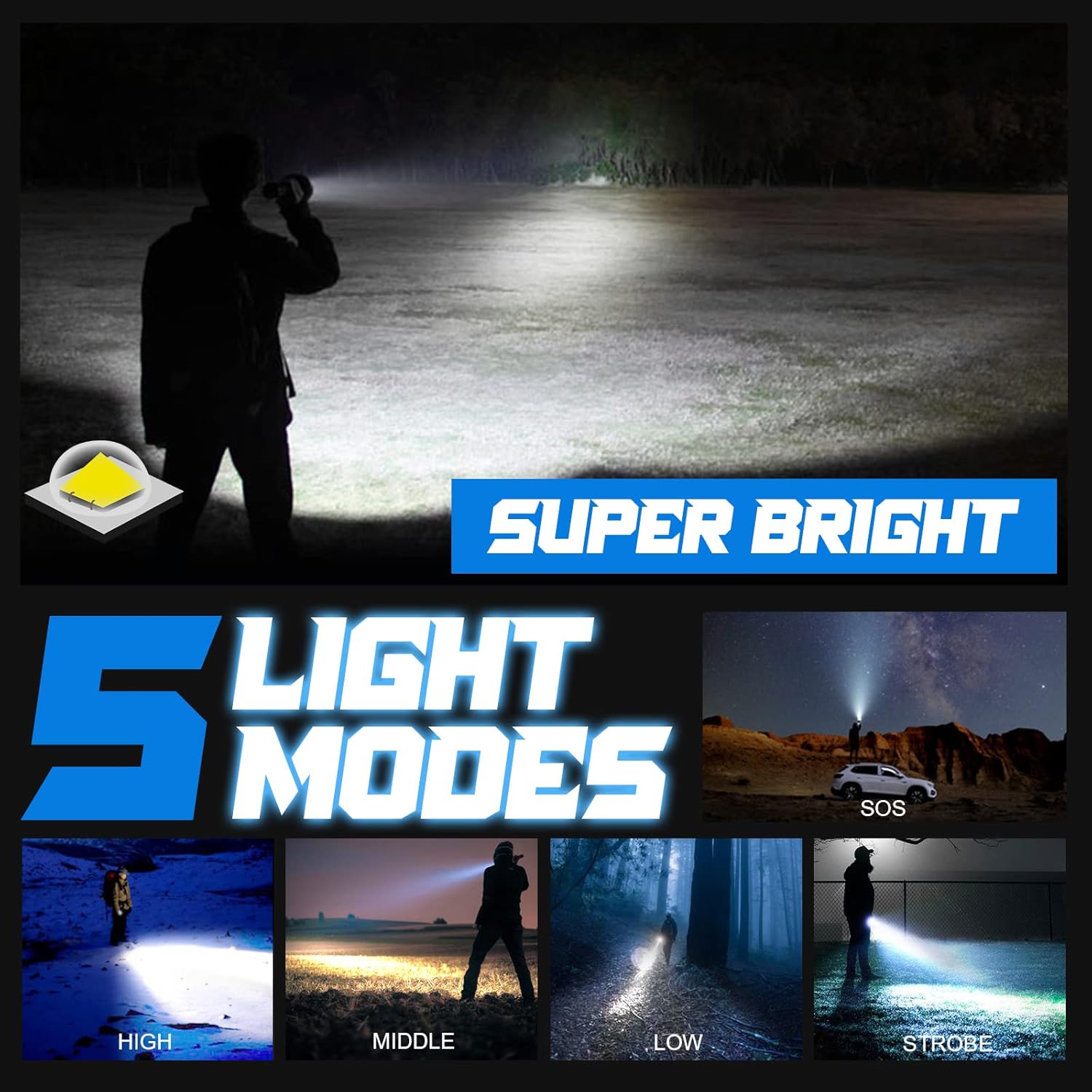 Thumbnail 3 de PHIXTON Rechargeable LED Flashlight 1,000 lm 🔦
