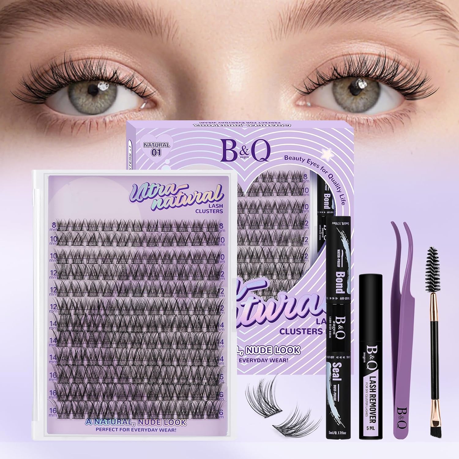 Detalle de B&Q Lash Extension Set 132 Stück 💄