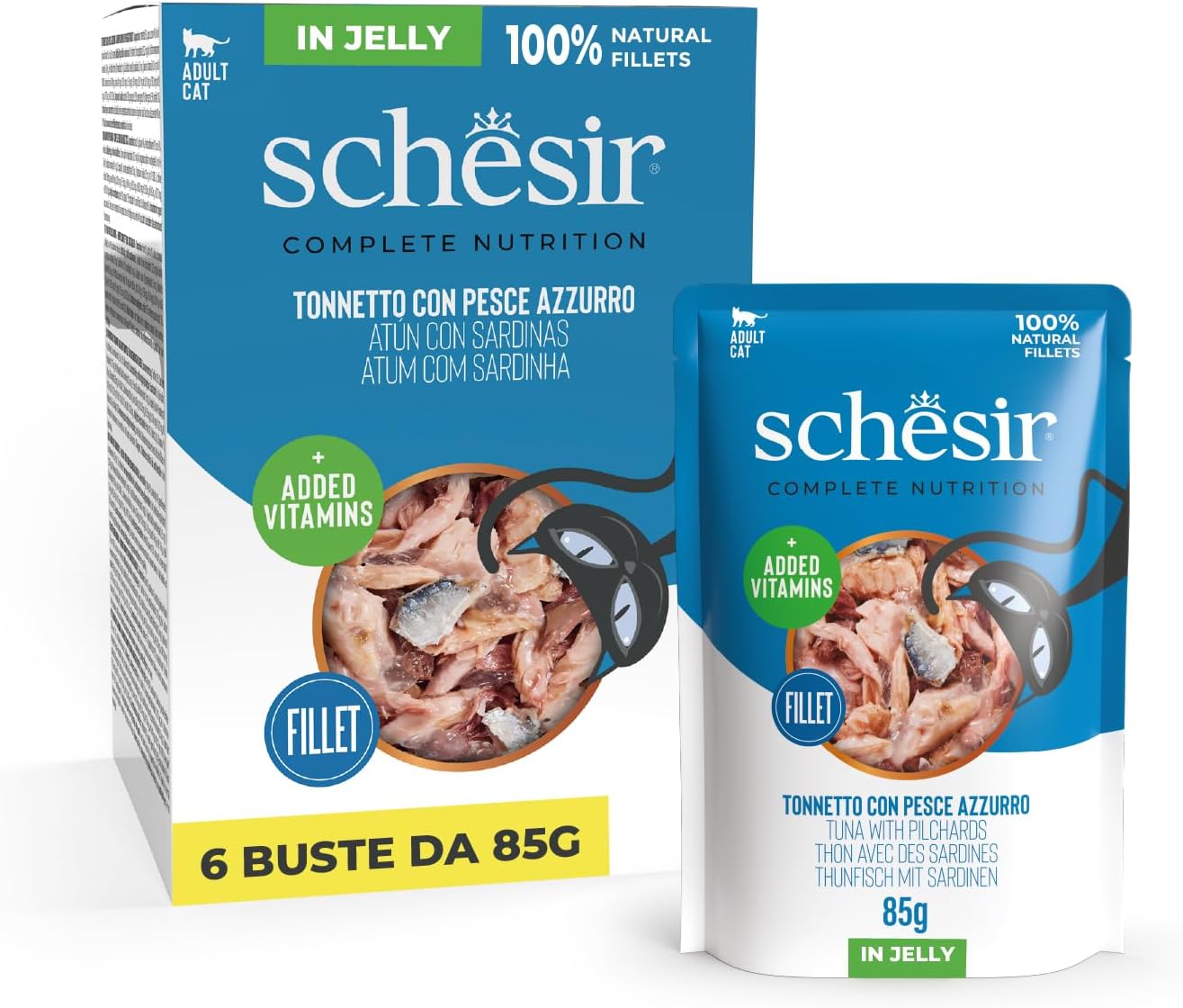 Thumbnail 6 de Schesir Thon avec doré en gelée – Nourriture humide pour chats, 6 x 85 g