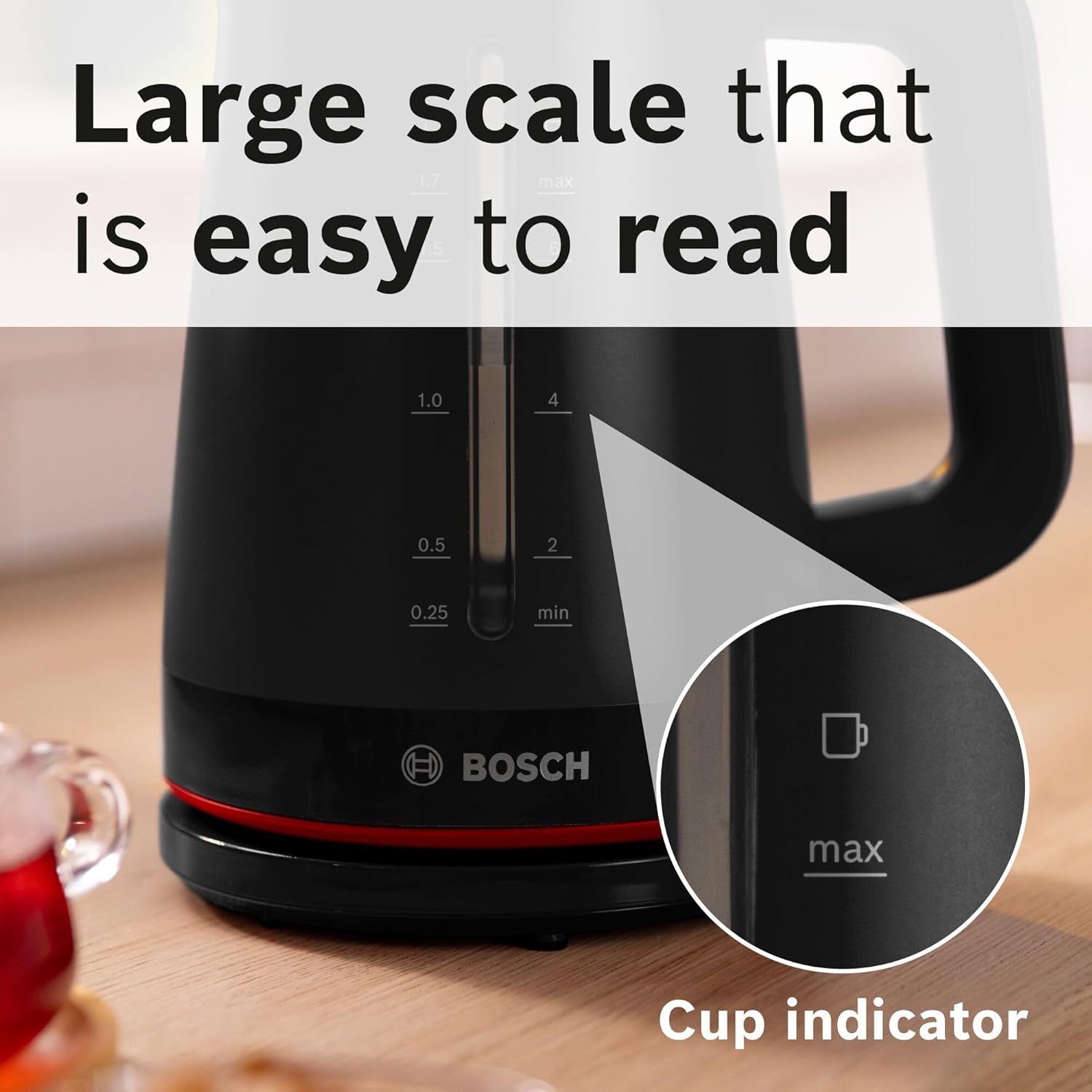 Thumbnail 5 de Bosch MyMoment Infuse TWK3M123GB cordless electric kettle (1.7 L, fast boil) in black