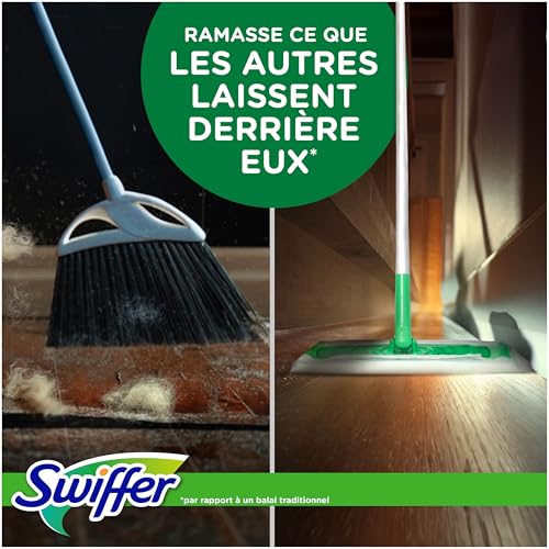 Detalle de Swiffer Kit Balai Attrape-Poussière avec 8 lingettes et 3 lingettes humides