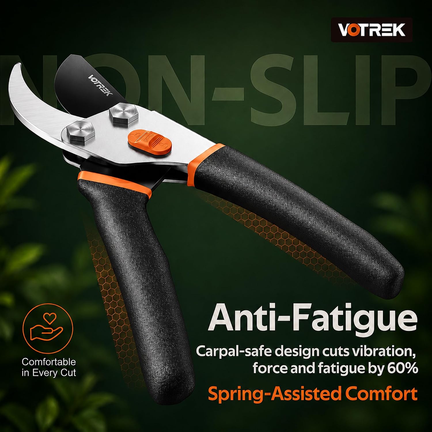 Detalle 2 de VOTREK Bypass Secateurs 8.5" SK5 steel blade ✂