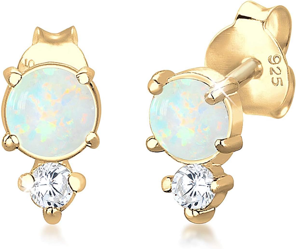 Detalle de Elli Boucles d'oreilles vintage argent 925 plaqué or