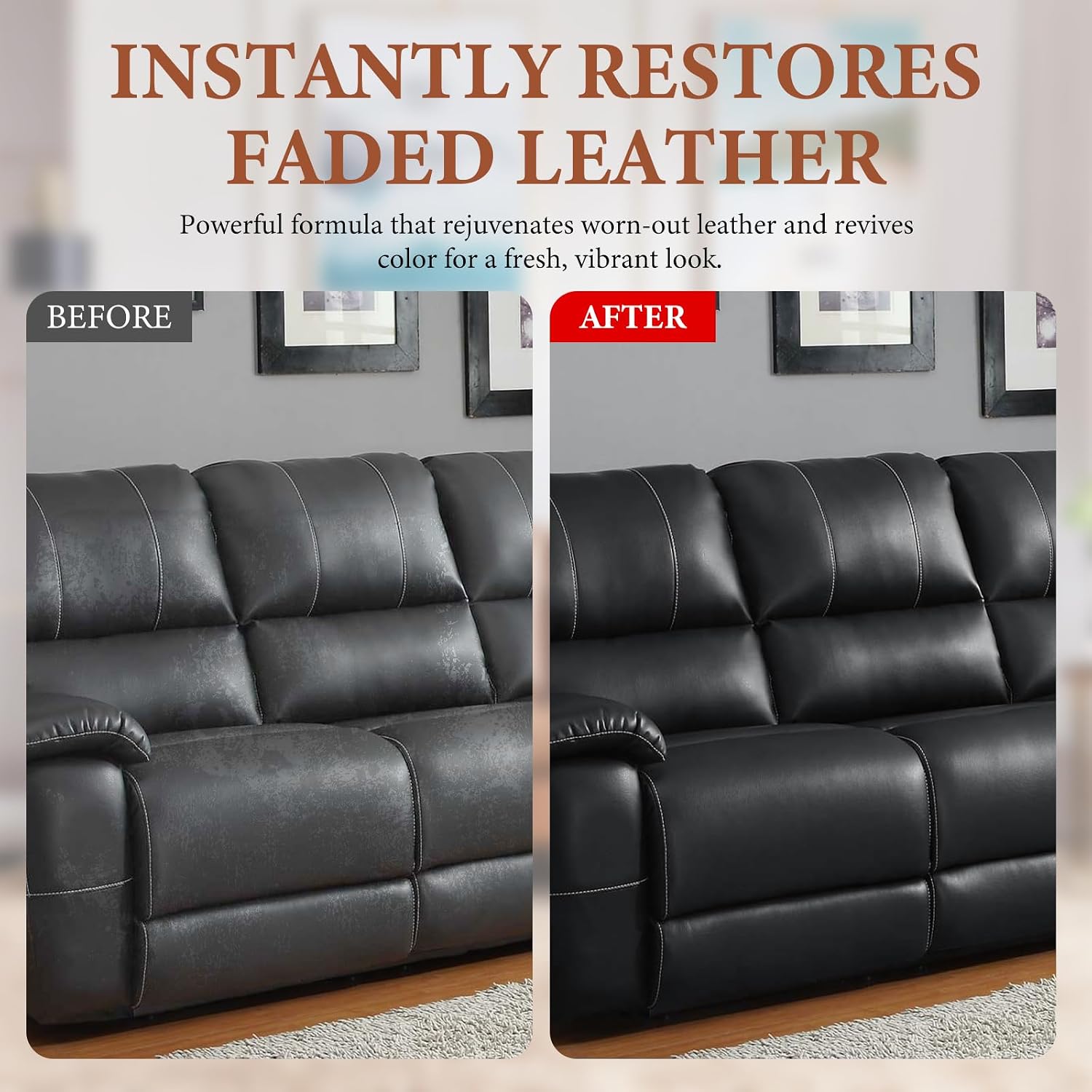 Detalle de NIUB Leather Recoloring Balm (TAN) — Leather Color Restorer & Scratch Repair for Furniture, Car Seats, Shoes, Bags