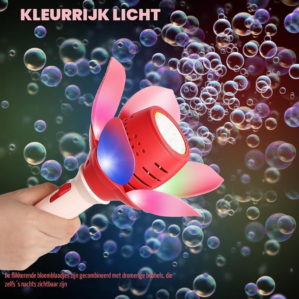Thumbnail 5 de AUAUY Lotus bellenblaasmachine met led, 120 ml en 10.000+ bubbels/min