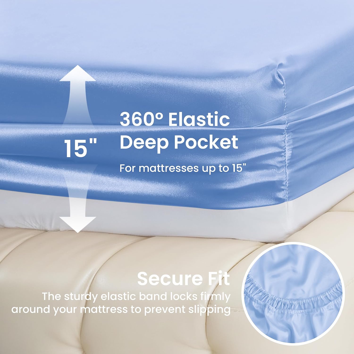 Detalle de Love's cabin Satin Queen Sheets