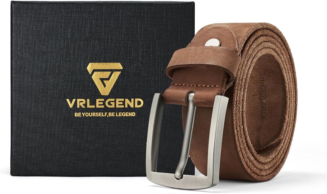 Detalle 2 de VRLEGEND Ledergürtel Herren, 3,8 cm breit