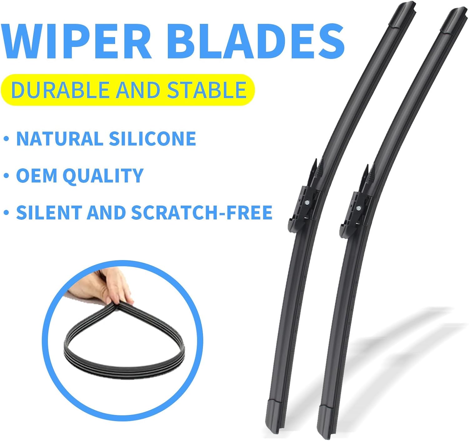 Detalle de Gavimnal 26"+22"+11" Silicone Wiper Blades Replacement (Set of 3) for Ford Explorer & Police Interceptor Utility