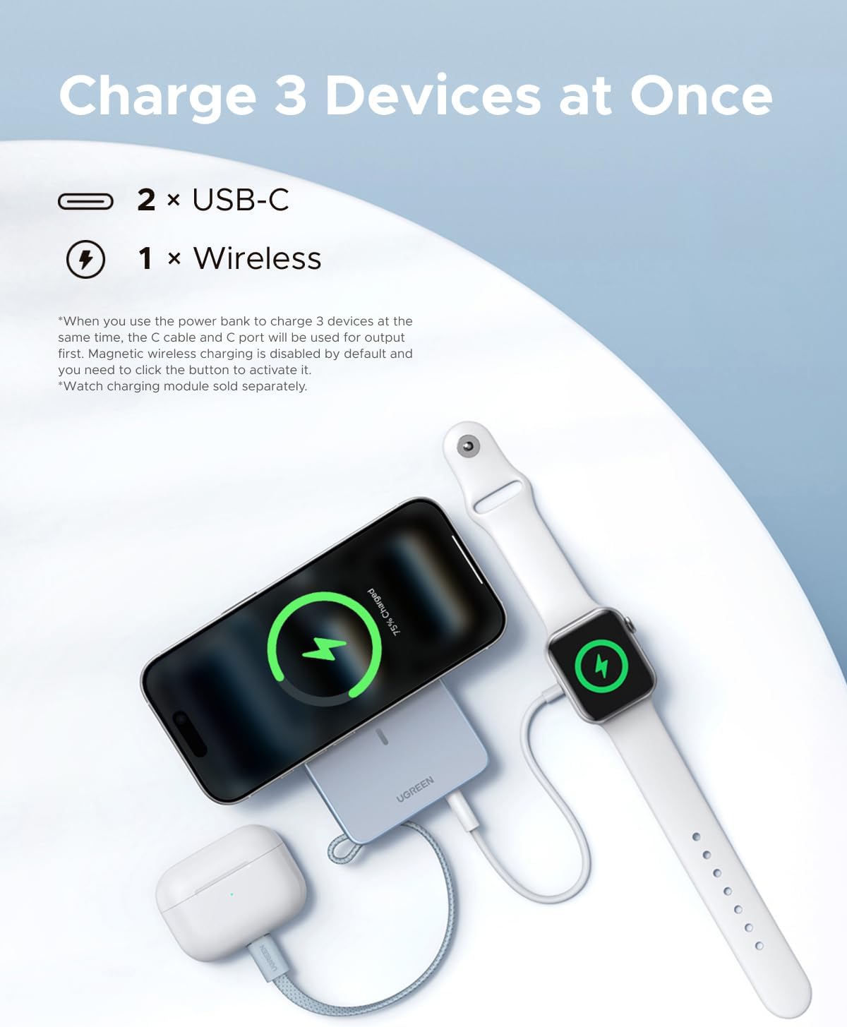 Thumbnail 5 de UGREEN MagFlow MagSafe power bank 10000mAh