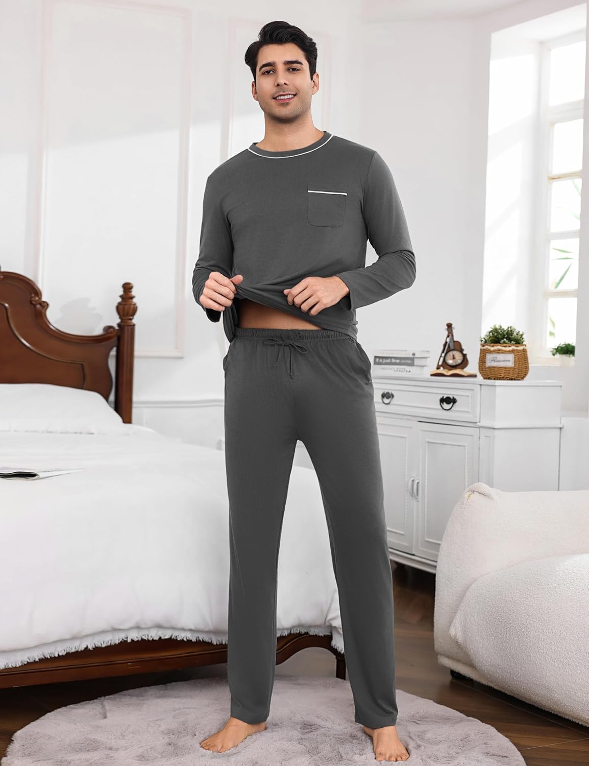 Detalle de Litherday Pijama Hombre Algodón 95%