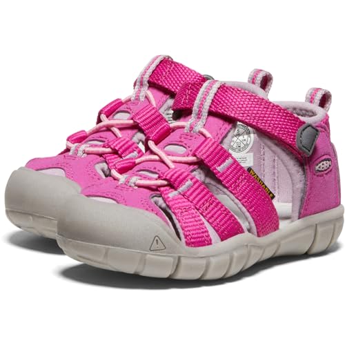 Detalle de KEEN Unisex Kinder SEACAMP II CNX Sandale SEHR BEERIG/MORGENROSA 29 – Wasserdicht, rutschfest und bequem