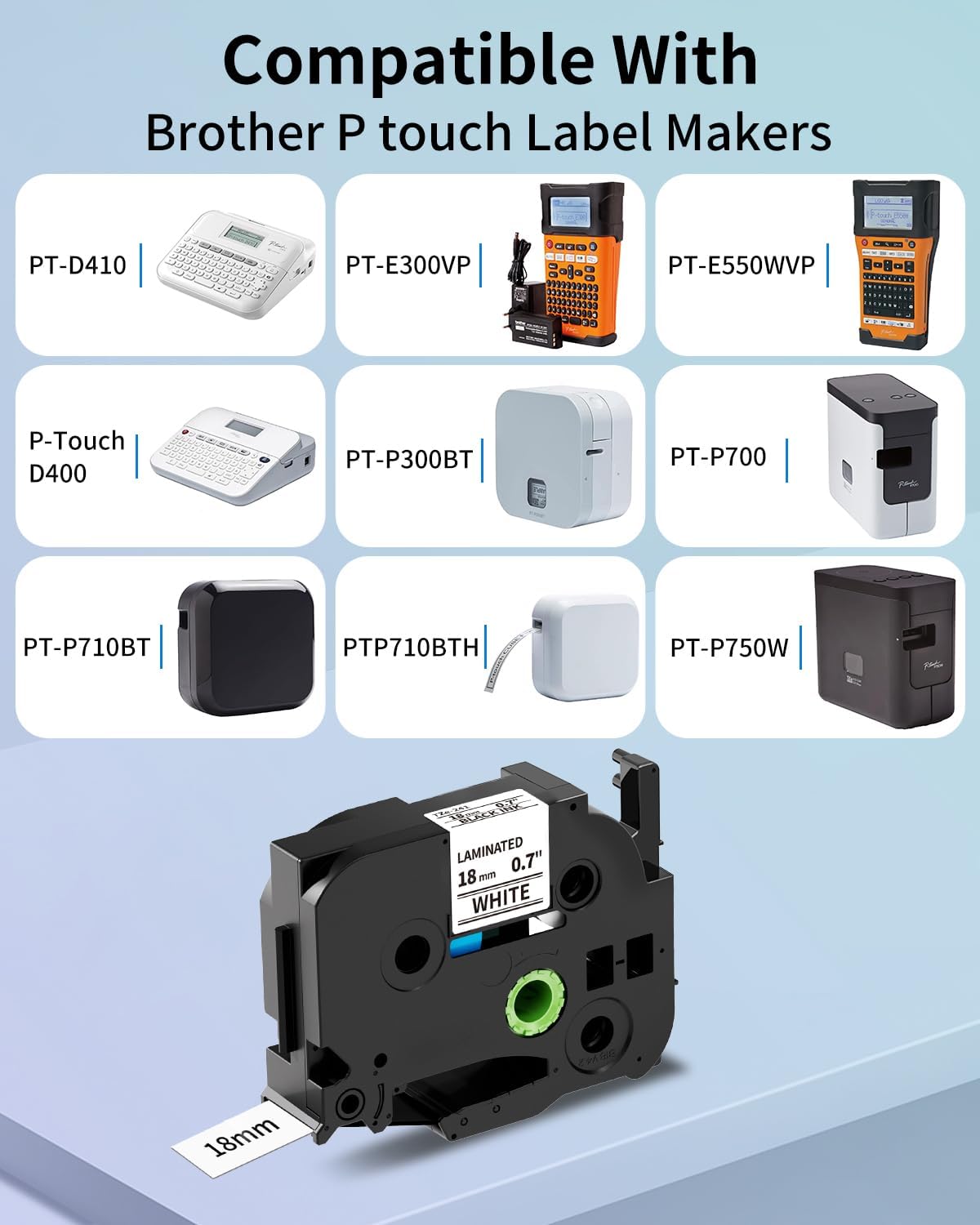 Thumbnail 2 de Upwinning TZe-241 Schriftband 18mm 🏷️