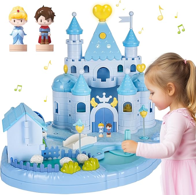 Detalle de fygurso Casa de Muñecas Castillo de Princesa 🏰 con Figuras Móviles