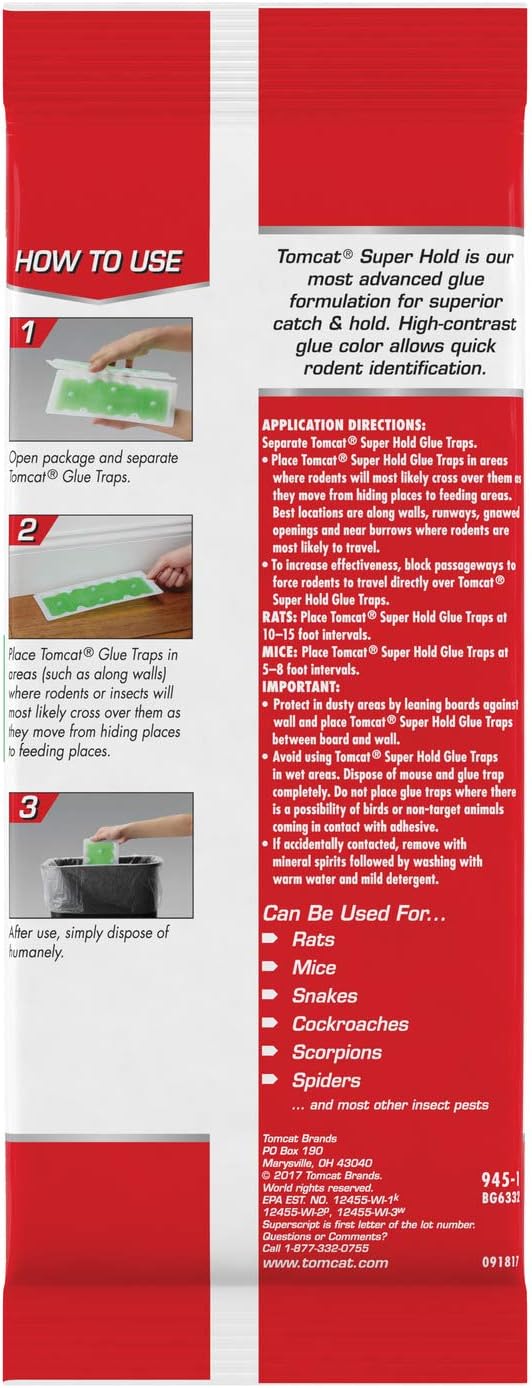 Detalle 2 de Tomcat 0362910 Super Hold Rat-Size Glue Traps, Ready-to-Use, 2 Count