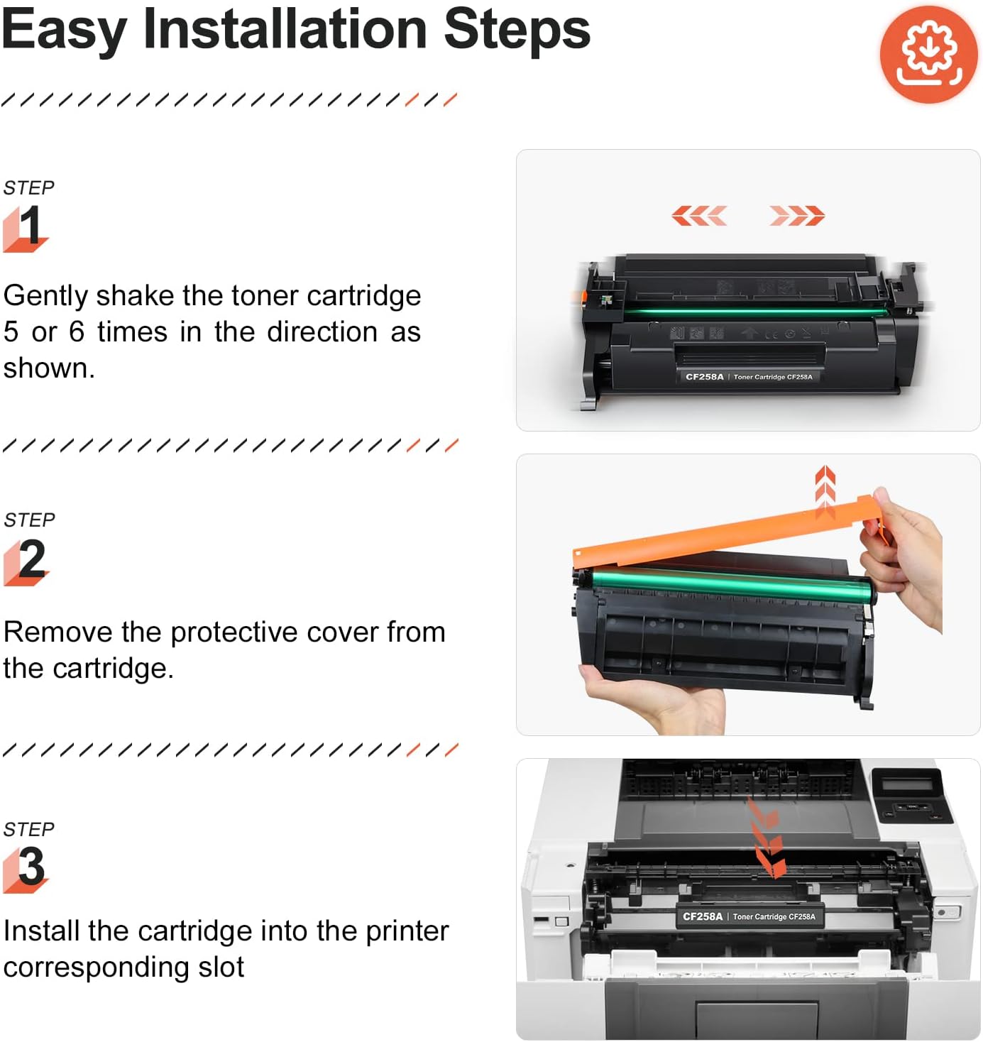 Detalle 2 de v4ink CF258A 58A Black Toner Cartridge, 2-Pack with Chip, 6,000 Pages