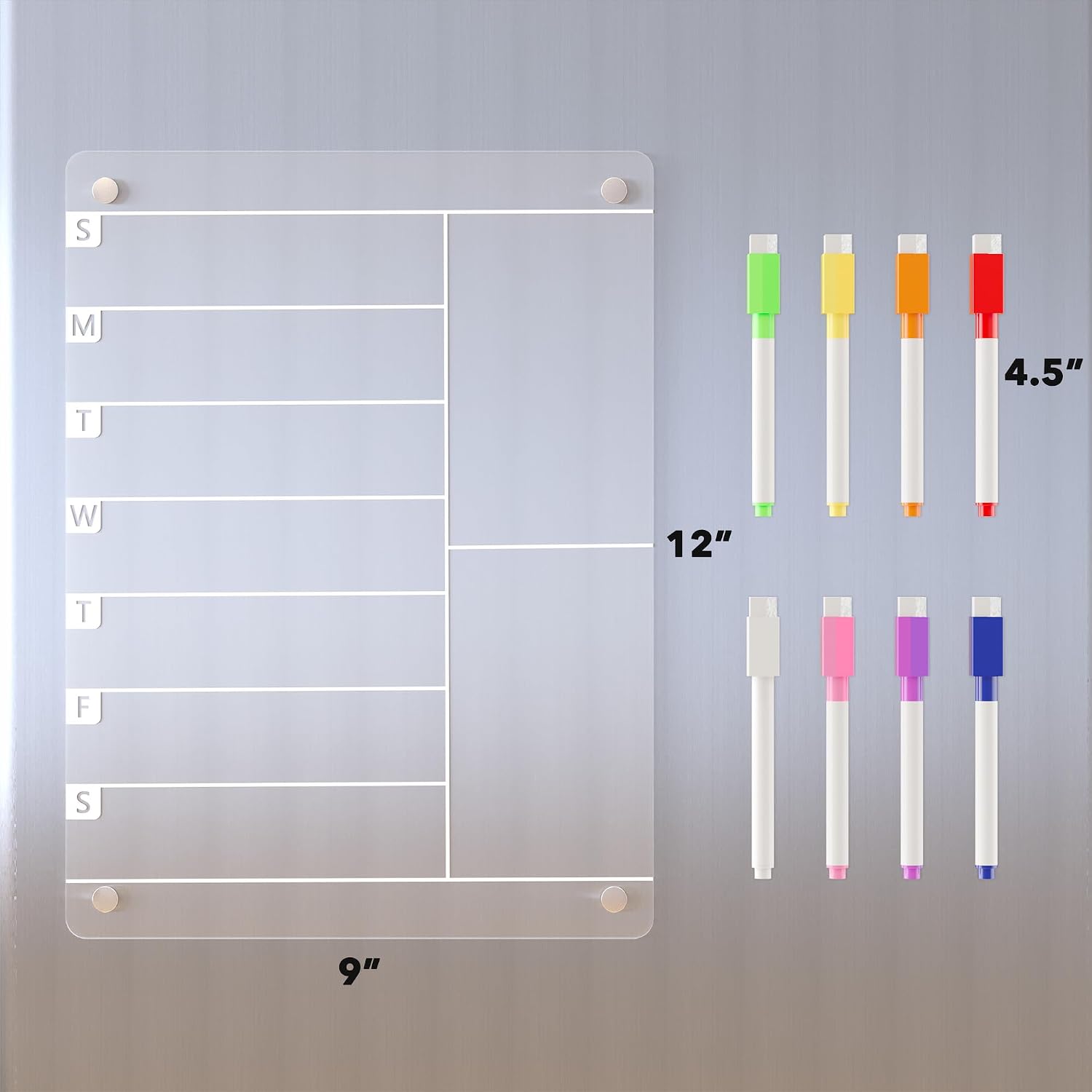 Thumbnail 6 de Neatsure Acrylic Magnetic Meal Planner 12 x 9 in