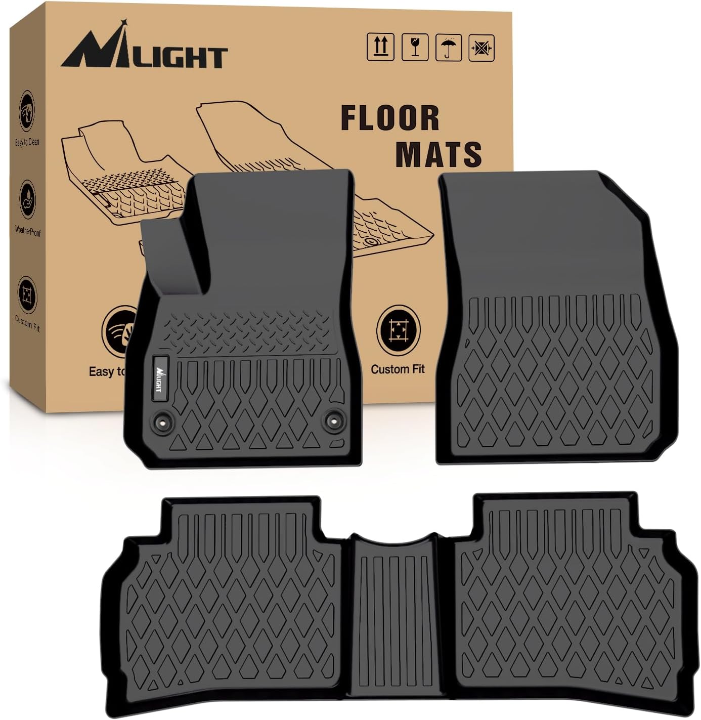 Detalle de Nilight TPE Floor Mats for Chevy Malibu 2016–2025