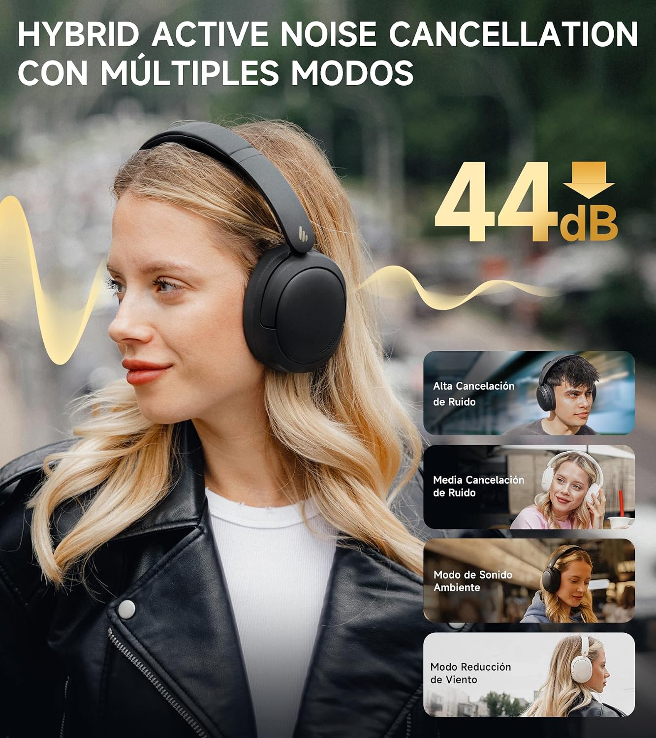 Detalle 2 de Edifier W800BT Pro Auriculares Bluetooth con Cancelación Activa